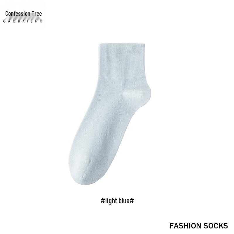 Women's Five-Toe Breathable Cotton Socks - Autumn/Winter Mid-Calf, Sweat-Absorbent, Candy Colors