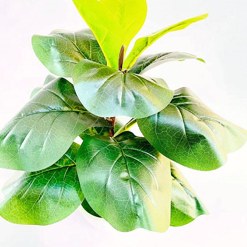 Ficus Pandurata Hance Faux Greenery With Realistic Leaves For Office And Living Room