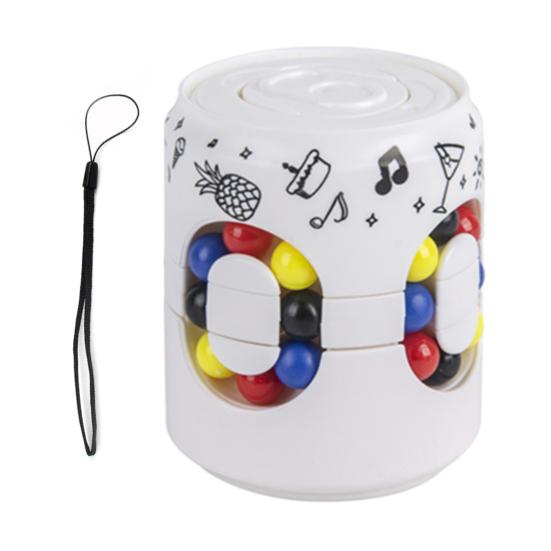 Rotatable Colorful Bean Can Toy Stress Anxiety Relief Educational Brain Teaser Sensory Bead