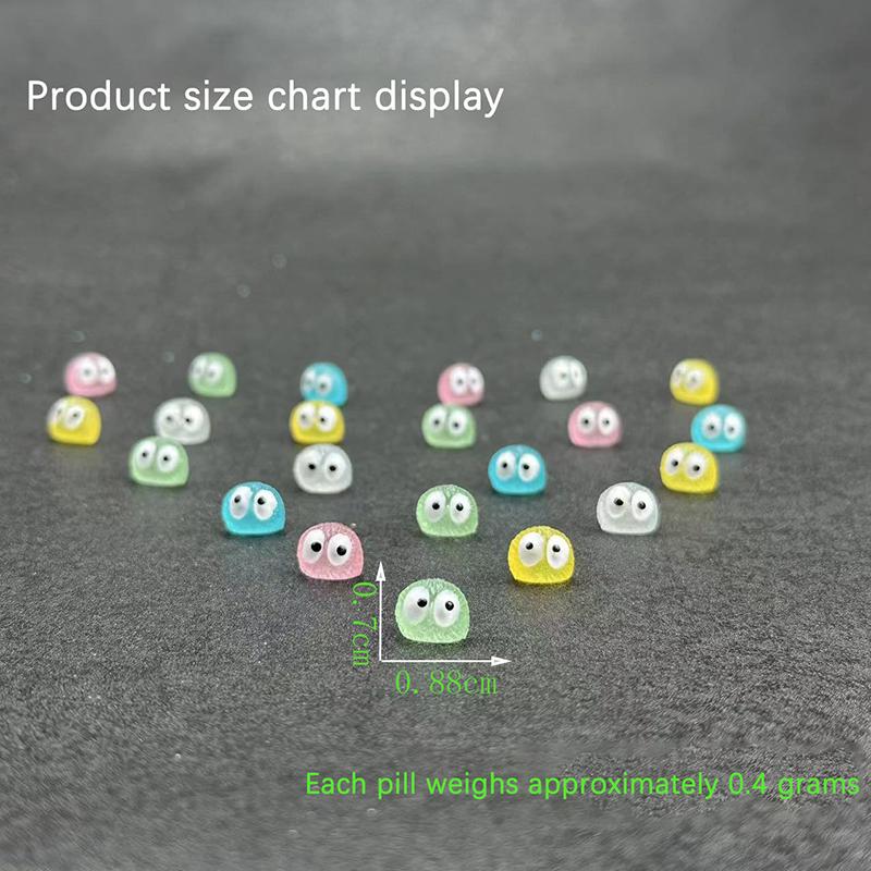 10Pcs Luminous Briquettes Elfs Black Ball Sprite Duck Figurine Home Decor Glowing Miniature Fairy Garden Decoration Accessories