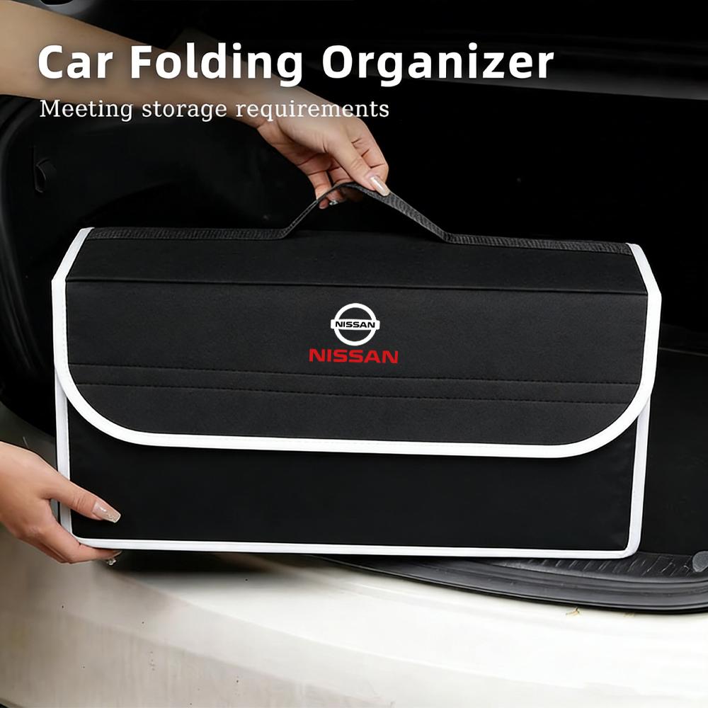 Per Nissan ArR4 Copricerchio Nissan Scatola portaoggetti per bagagliaio auto Nissan Scatola portaoggetti pieghevole impermeabile per Nismo Xtrail Qashqai Juke Note Leaf Sentra Teana