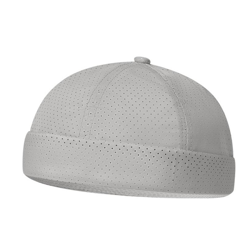 Lightweight Quick Dry Polyester Beanies With Adjustable Strap Casual Brimless Hat For Running Gym Daily Use