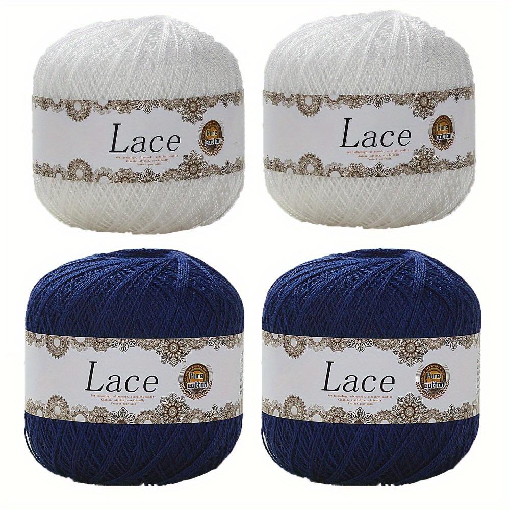 4pcs Thread No. 8 Pearl Lace Thread Handmade Diy Braided Pure Crochet Silky Cotton Linen Bright Silk Thread Shawl Summer Baby Wool Thread 7.05oz