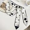 Women Casual French Style Printed Hair Band Headwear Scarves 6.5cm*90cm
