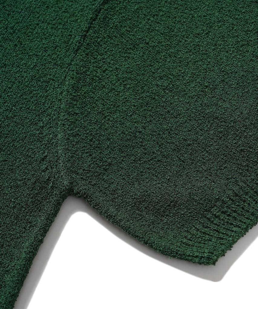 GRAYBLVD Glow Open Collar Knit Short Sleeve Gkbst32 (Green)
