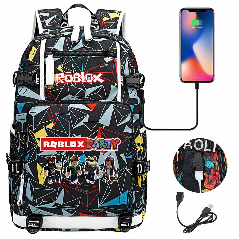 Game World USB Large Capacity Teen Student School Bag Men's and Women's Leisure Travel Backpack