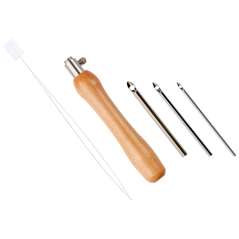 Wooden Metal Punch Needle Kit Felting Needles Embroidery Tools Wool Yarn Crafts Sewing Needle Set Stitching Needles