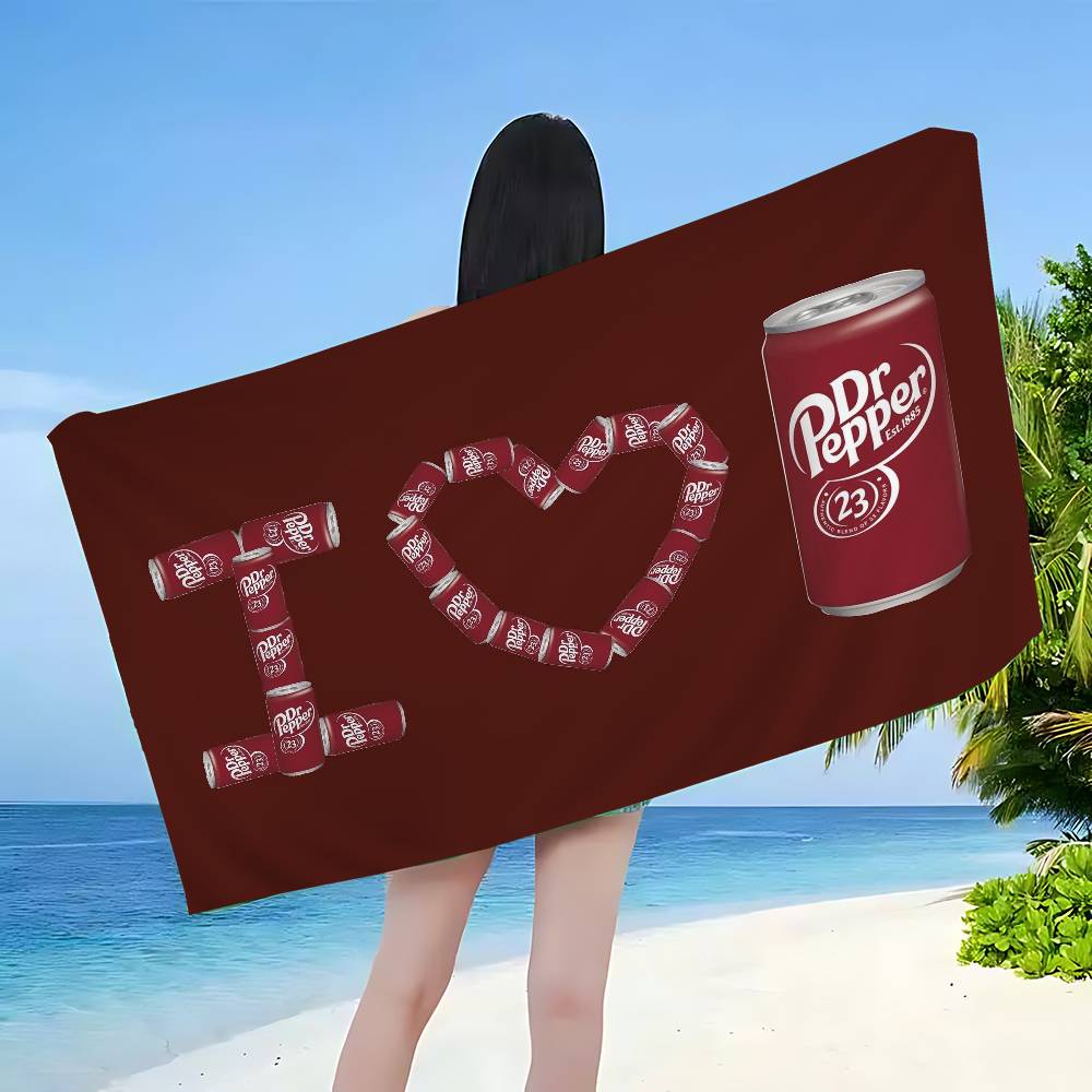 D-Dr P-Peppers Microfiber Printed Beach Towel Mountain Climbing Yoga Beach Swimming Running Absorbent Soft Towel