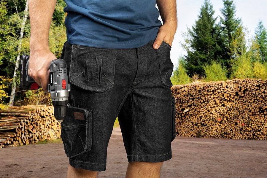 Krótkie Spodenki Robocze Denim, Czarne Xl - T N81-273-Xl