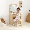 Korean Princess Solid Wood Children's Dressing Table and Stool Set for Girls' Room