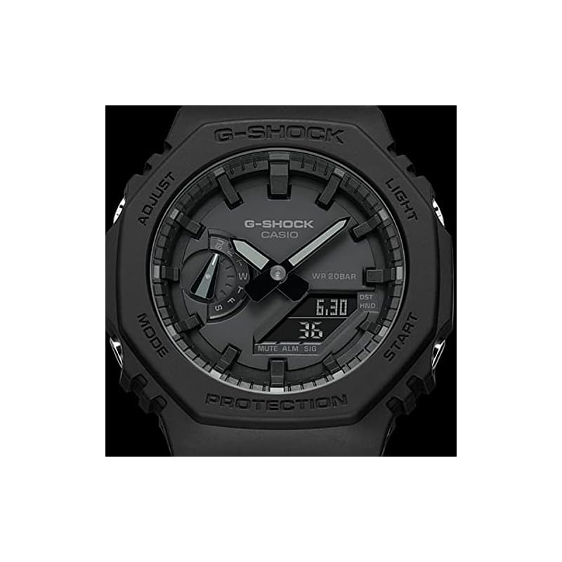Casio G-Shock GA-2100-1A1 Analog-Digital All-Black Men's Watch with Carbon Core Guard [Used]