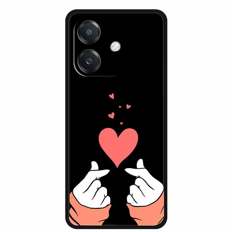 Para OPPO A3 / A3x 5G Funda 6.67" Funda Negra Silicona Suave Funda para Teléfono Para OPPO A3x A3 5G Funda Trasera A 3x A 3 x A3 x Dibujos Animados