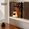Creative Bookshelf Decorations Hanging Ghost Book Light, Spooky Iron Decor with Warm Small Display Glow, Gothic Reading Corner Ambient Lighting