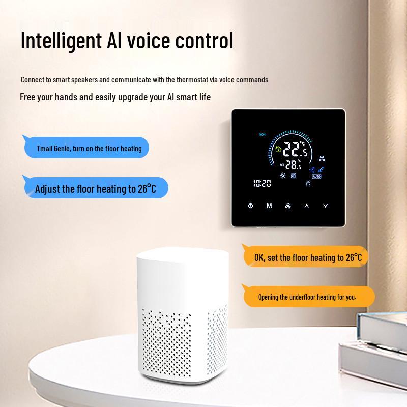 Graffiti Smart WiFi Thermostat for Central Air & Floor Heating with Touch Screen