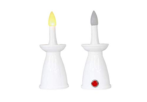 Kamidana No Sato Shinto Supplies LED Candles (2 Candles Per Pair) Battery Operated, Fire-Free, Safe