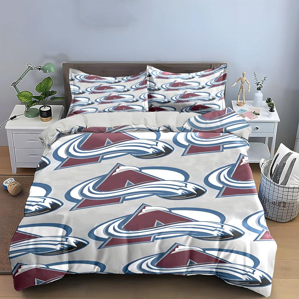 "Red A Logo with White Swirling Design" Print Bedding Set Duvet Cover Pillowcases (1* Duvet Cover 2* Pillowcases Do Not Include Comforter)