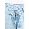 Summer New Women clothes Metal Button Decoration Double Placket Waist High Waist Long Straight Jeans 6147085