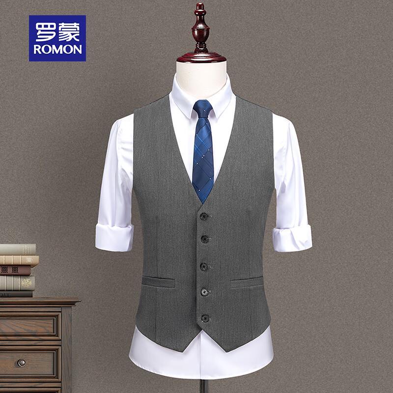 ROMON Men's Slim Fit Formal Suit Vest