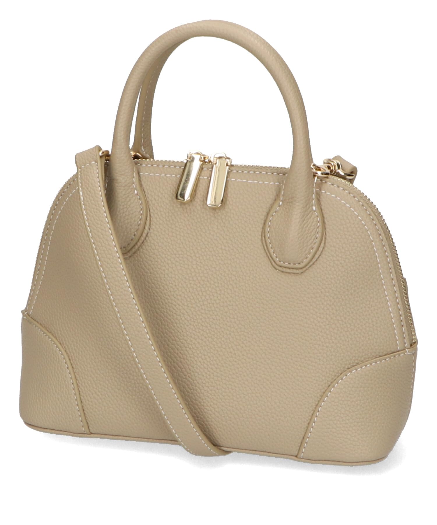 

Bag Handbag Shoulder Bag Zipper Stitch Feminine Commuter Bag Office Casual BEIGE [Oriental Traffic] Women s BA-232