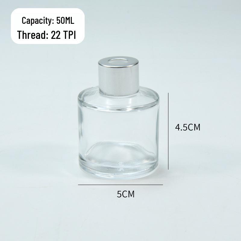 Aromatherapie-Glasflasche mit Rattanstäbchen, Flammelloser Diffusor, Reiseformat, Leer für Raumduft.