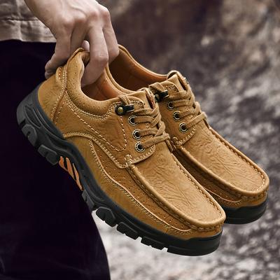 Herren-Schuhe aus echtem Leder, klassische Schnürschuhe für den Außenbereich, Freizeitschuhe, Größe 39–44