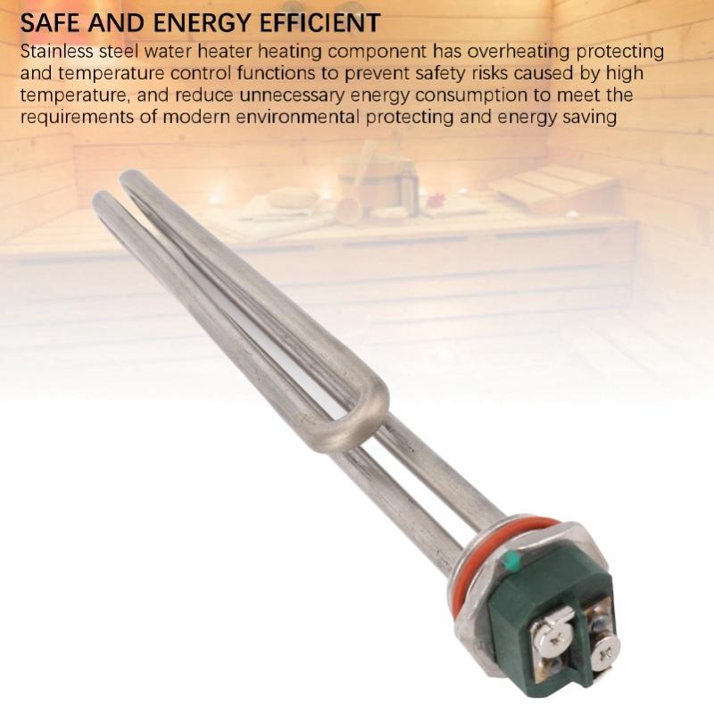 Electric Water Heater Heating Component Replacement Stainless Steel For Immersion Submersible 2000W 1-1/4in Universal
