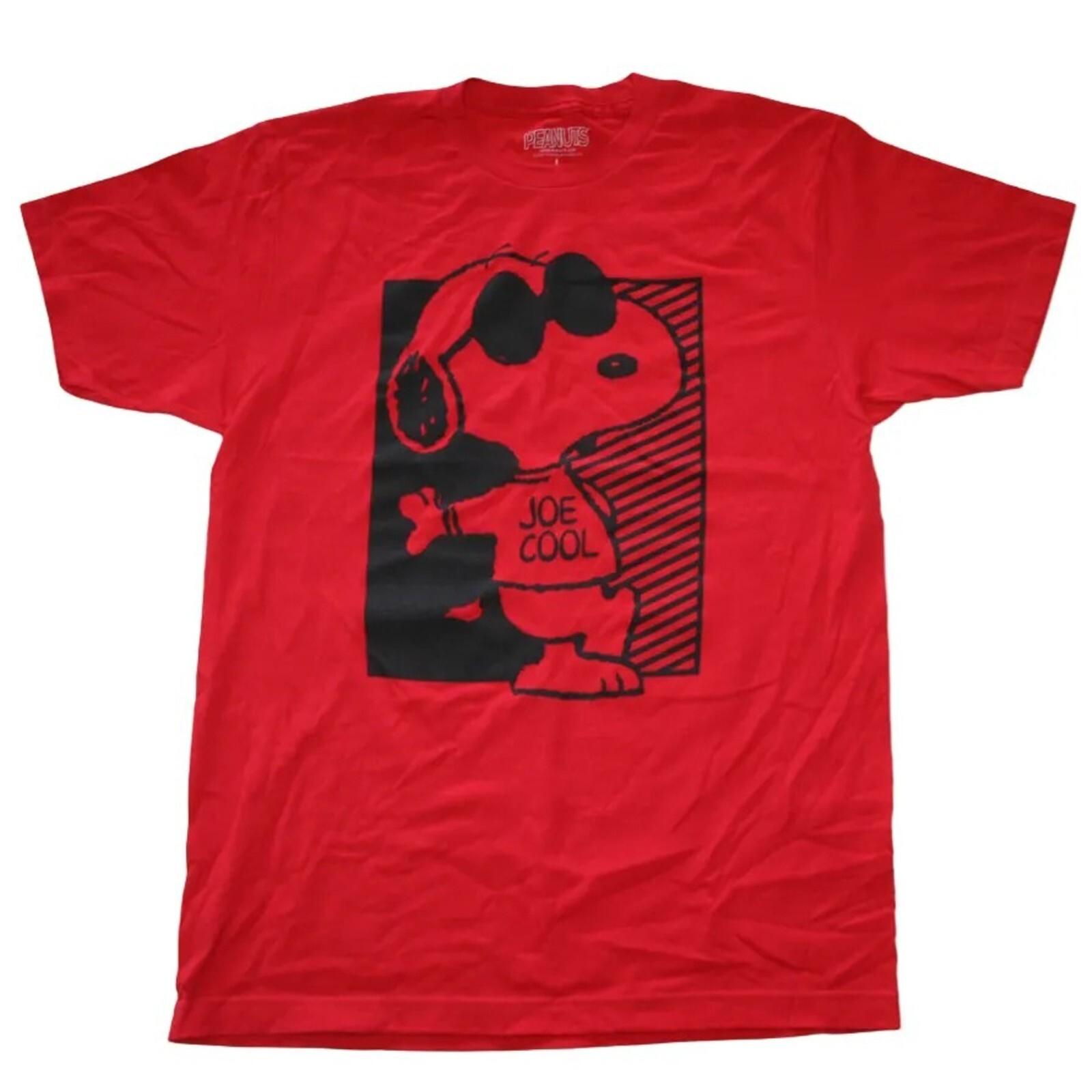 Peanuts Joe Cool Men s Graphic Print Red T-Shirt - NWT S