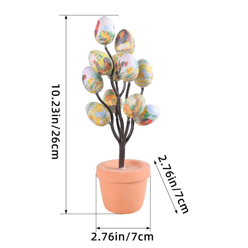 Egg Simulation Spotted Potted  2024 Easter Desktop Room Ornament Gift Festival