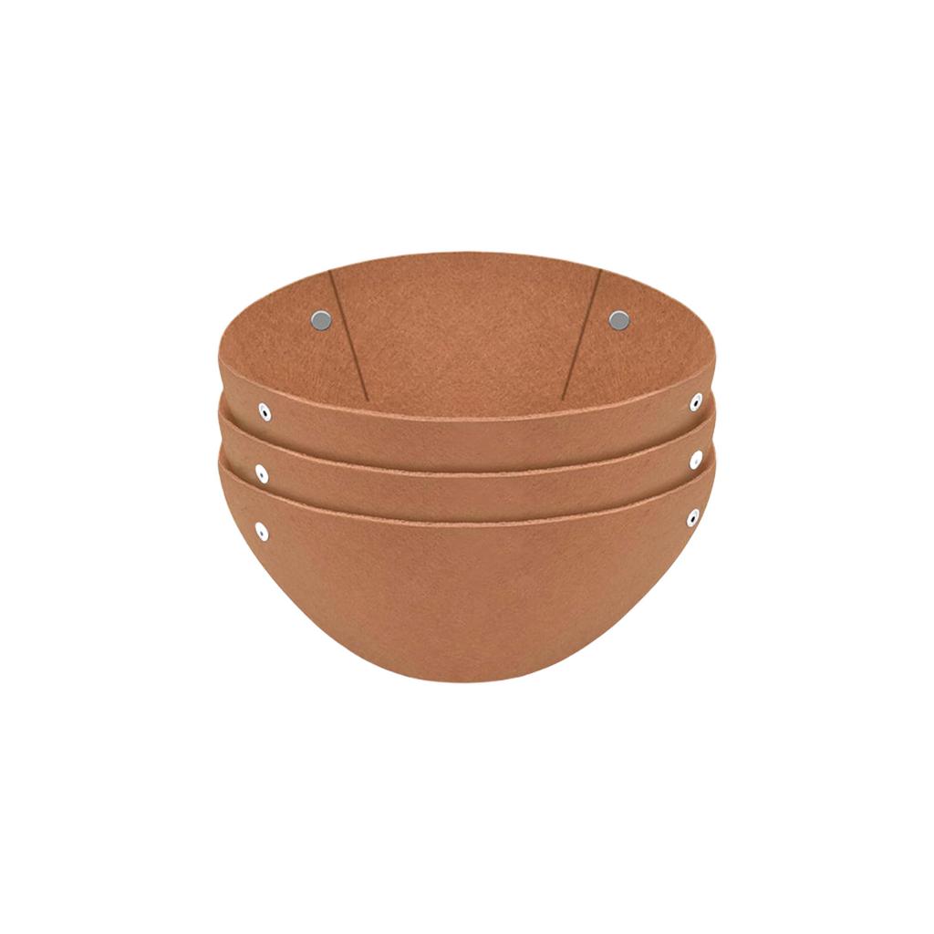 Pack Of 3 Felt Hanging Basket Liners Coconut Fiber Replacement Bird Proof Round Planters Inserts For Flowers Herbs Vines