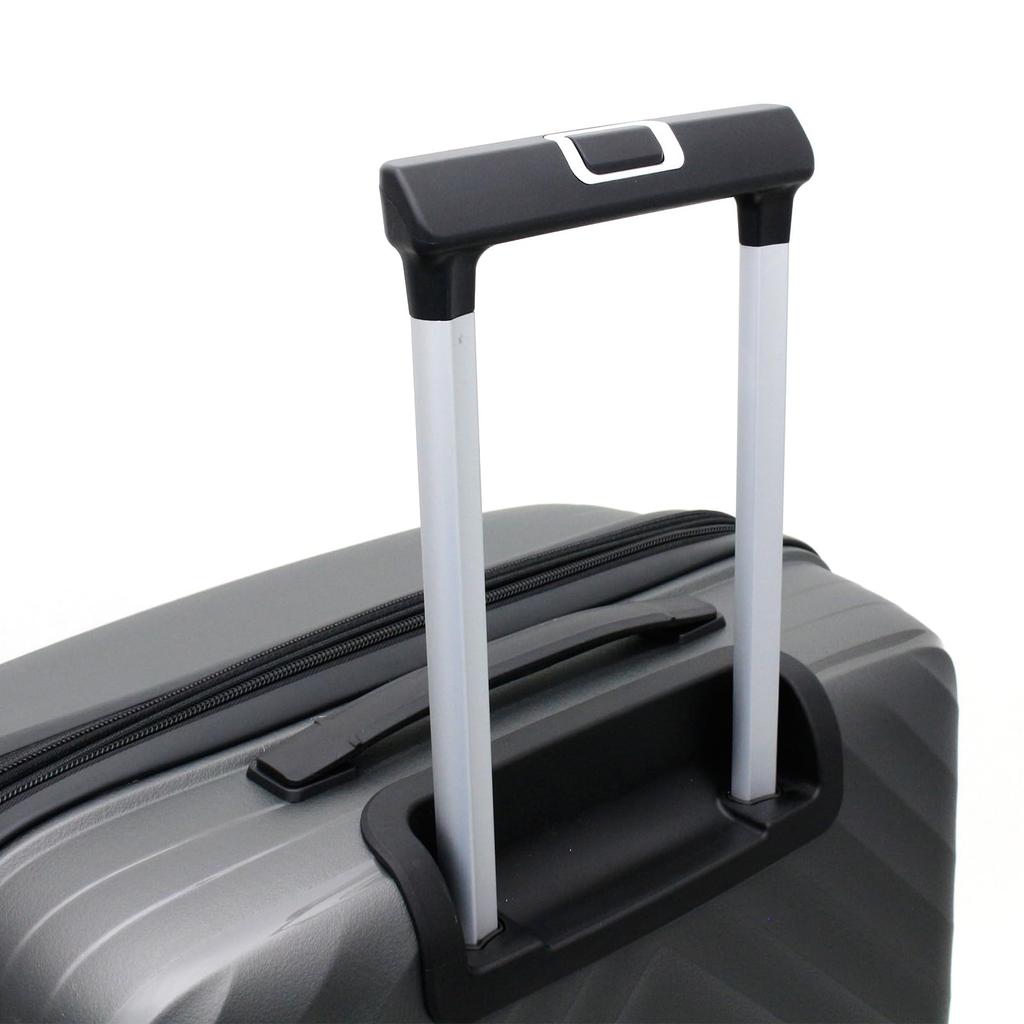 Sifre Koffert med glidelås, Hard Gunmetal, Ultralett, Håndbagasje, Medium, ESC2291-59,