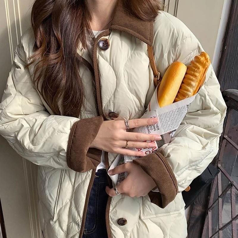 Coat for Women Thickened Winter Double Layer Windbreaker Oversize Casual Zipper Jacket