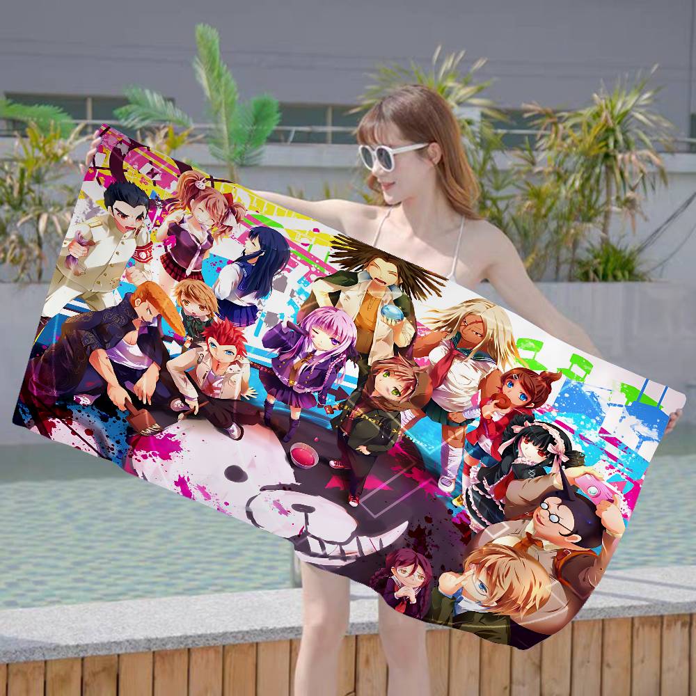 Classic Anime Danganronpa Movie Beach Colorful Bath for Girl Microfiber Quick Dry Sand Free Beach Yoga Spa Gym Pool