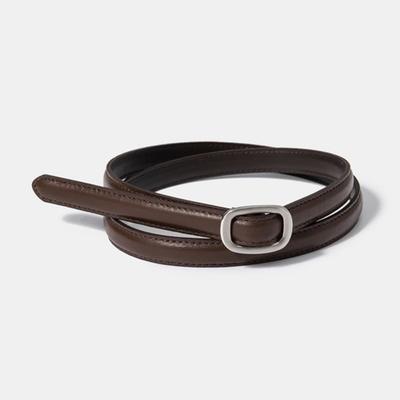 Halden (W) Simple Slim Belt (T008_brown)