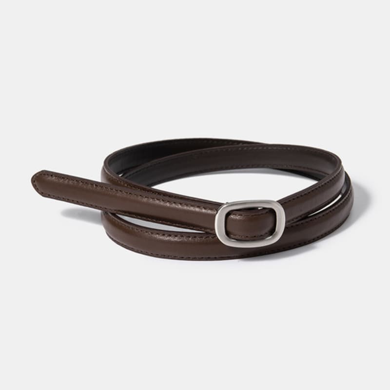 halden (W) simple slim belt (T008_brown)