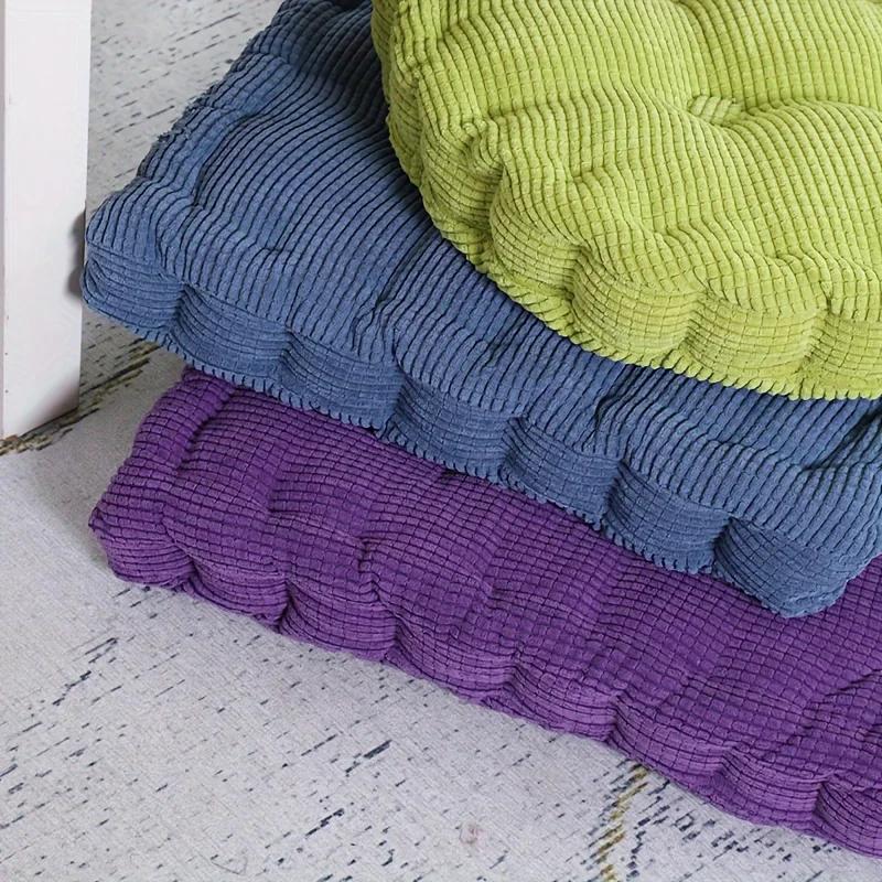 Corduroy Tatami Floor Cushion - Thickened Seat Pad for Dining Chairs & Living Room, Japanese Style Futon for Floor Sitting