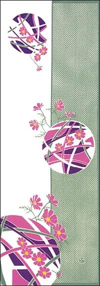 

Anbo Dyeing Hand Towel Temari Authentic Dyed Cotton Made in 35cm x 100cm Cosmos (Fuji Purple) 100% Tokuoka, Japan,