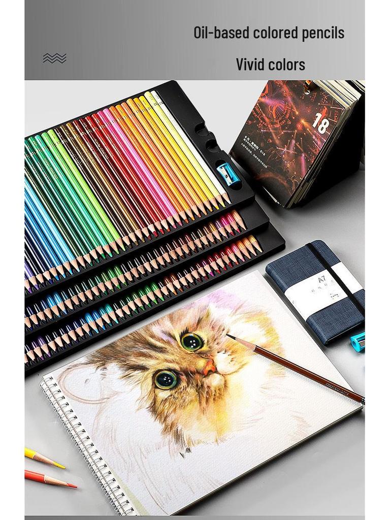 200 OBOS Professional Water-Soluble Oil-Based Colored Pencils for Painting, Sketching, Drawing, and Hand-Painting