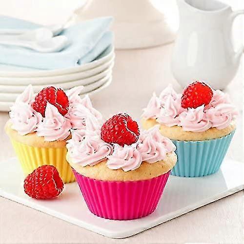 Silicone Cupcake Muffin Baking Cups Liners 36 Pack Reusable Non-stick Cake Molds Sets