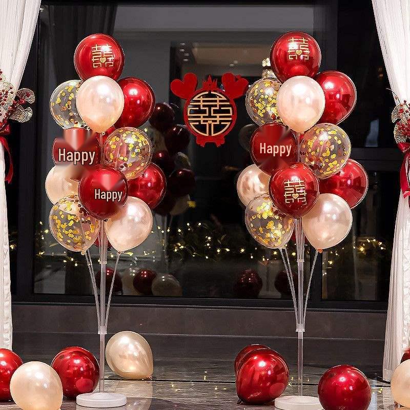 Romantic Wedding Room Balloon Decoration Set for Bedroom and Table