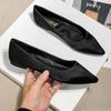 Fashion Ladies Footwear Low Heel Elegant Office Non Slip Women's Flat Shoes Casual Summer 2024 Comfortable Young Social 2025 New In