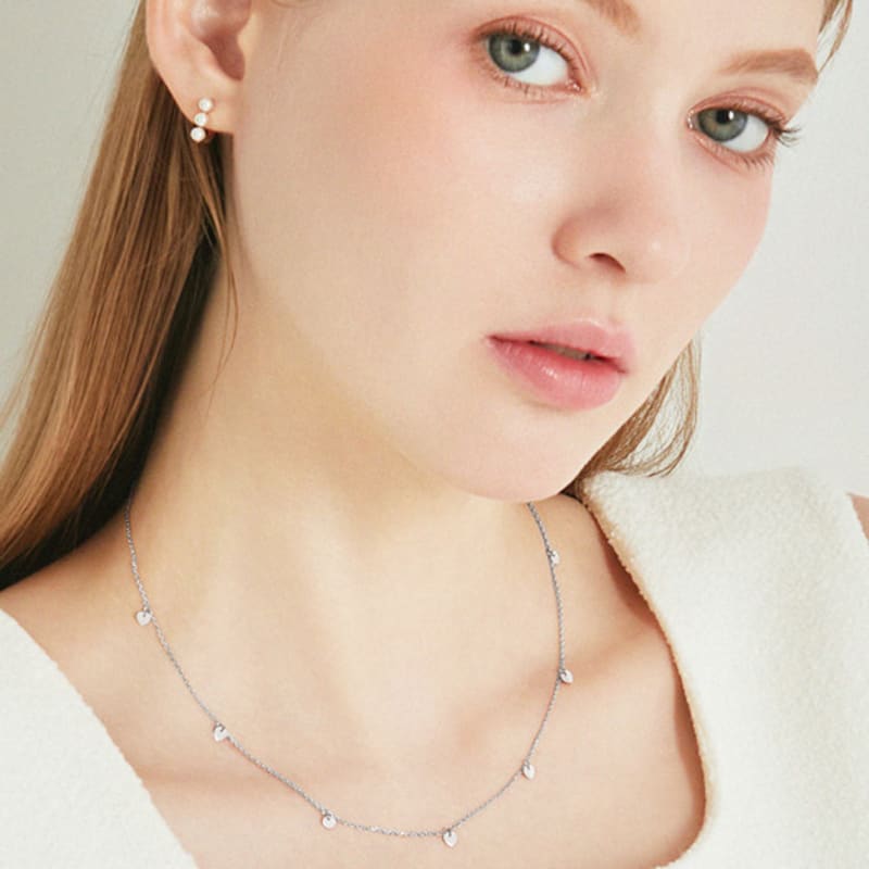 

J.ESTINA LALA J Heart Chain Necklace (JJLJN04BF385SW420) single type