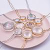 15/20/25/30mm Bikonvexes Glas Edelstahl Medaillon Anhänger Halsketten Für Damen Herren Zubehör Lange Kette Verdrehte Medaillons Schmuck