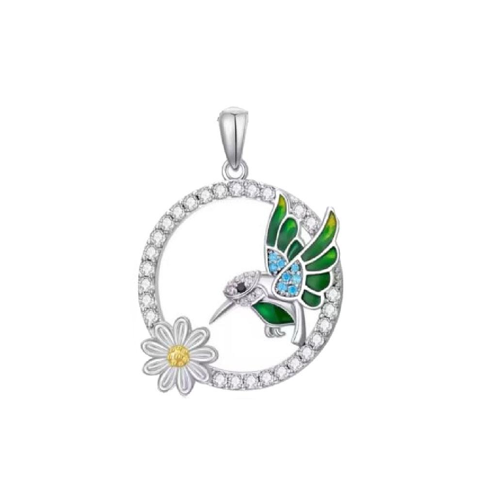 NEW Fine S925 Silver Pink Glass Flamingo Dangle Bead Pendat Fit Original  Bracelet Jewelry Shiny Colored Zircon Bird Charm