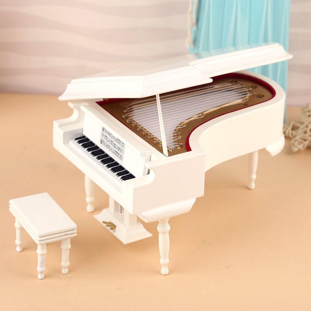 Ručně vyráběná mini piana Dřevěný hudební nástroj 2025 Dekorativní dárky