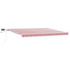 Retractable Awning Red and White 450 X 300 Cm
