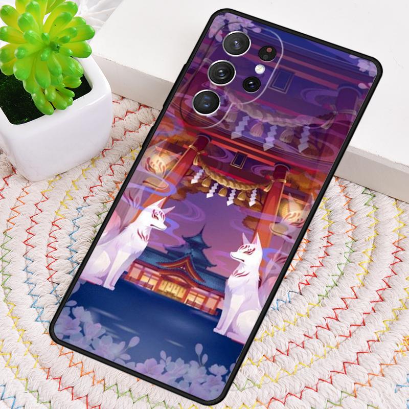 Japanese Style Anime Fox soft Silicone Phone Case For Samsung Galaxy note 10 pro S26 S25 S24 S23 S22 S21 Plus S25Ultra Cover