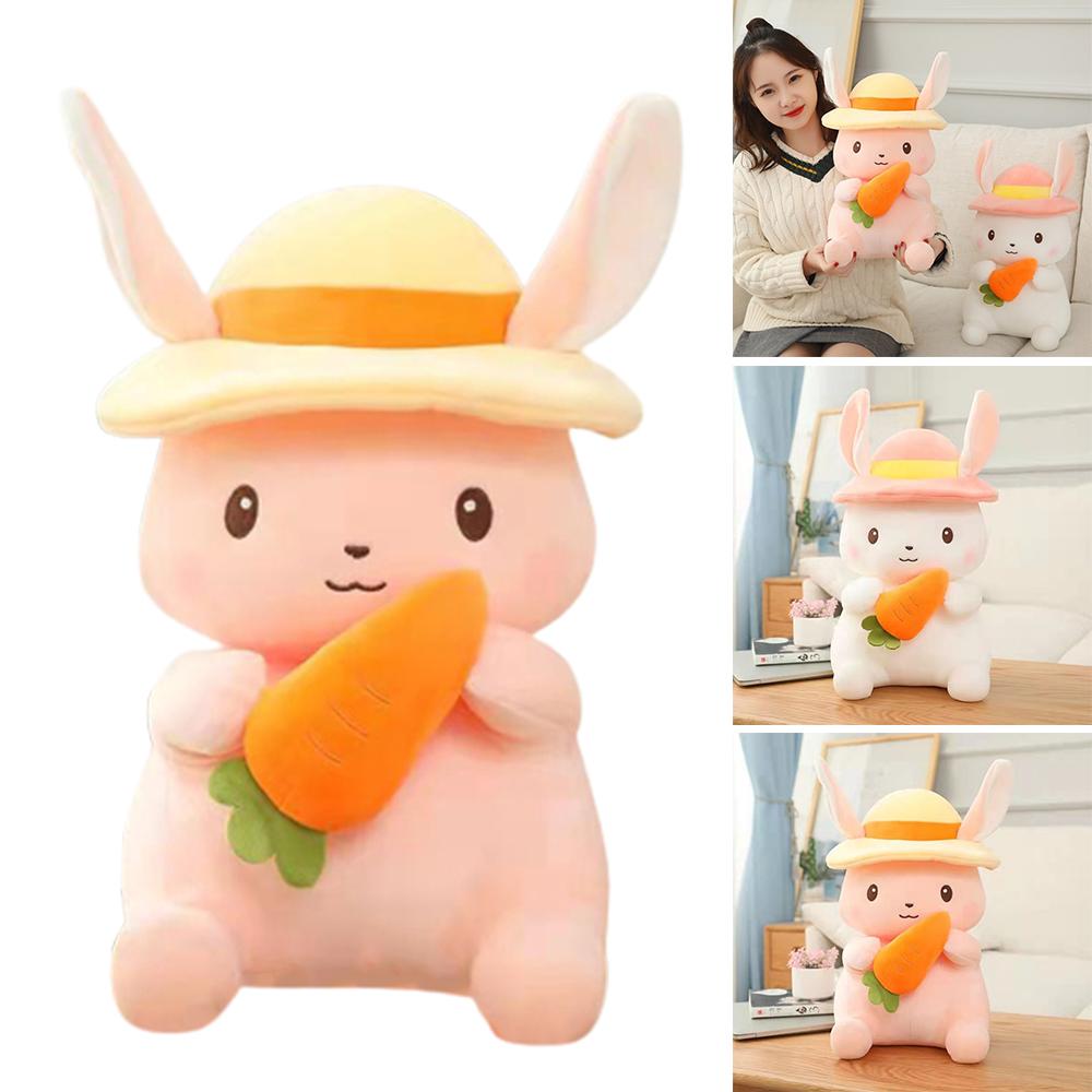 Cute Bunny Plushy With Q Version Cuddly Animal Toys Sleeping Pillow Toy