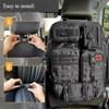 Universal Car Backrest Wall Hanging Seat Back Organizer Molle Panel Storage Bag with 5 Detachable Pouch Multifunctional Storage