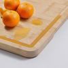 Non-Slip Bamboo Cutting Board with Juice Groove Durable Eco-Friendly Kitchen Prep Board Easy to Clean with Built-In Handles