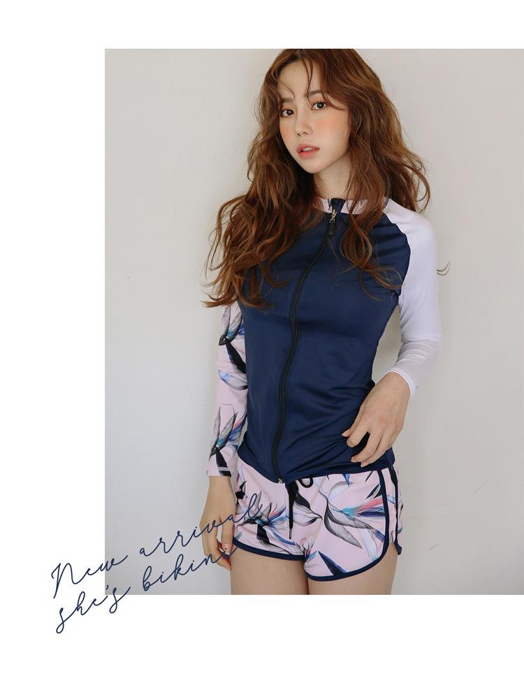 2025 Unisexowy Zestaw Kombinezonu z Długim Rękawem Ochrona Przed Słońcem - Zapinana na Zamek Odzież Kąpielowa dla Par